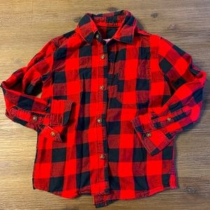 🟡EUC🟡 Carter’s Buffalo Plaid Button Down Shirt - Size 3T